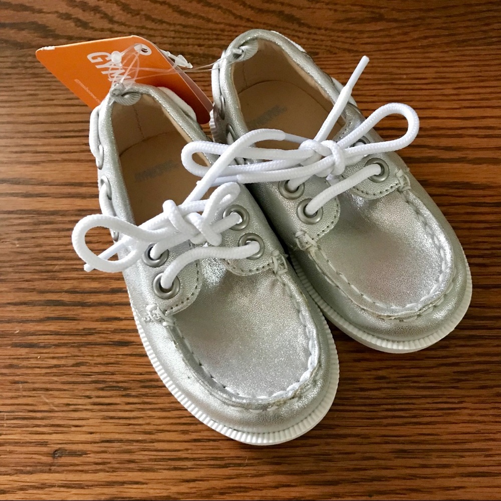 NWT Gymboree Shoes Baby Silver Dress Sneaker Fancy - Picture 2 of 6